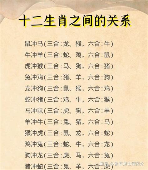 生肖相剋|最全12生肖三合、六合、相衝、相害詳細講解！（上）。